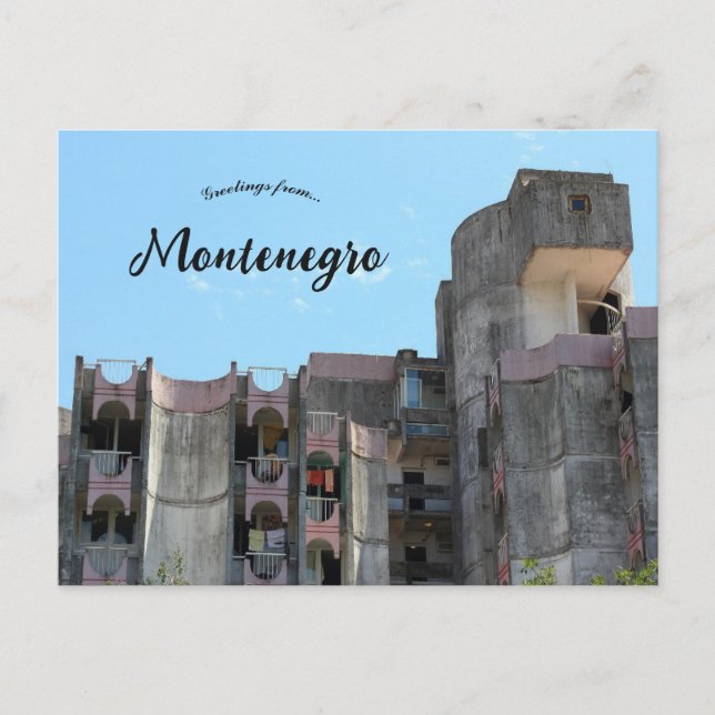 Cartão Postal A View of Houses in Podgorica Montenegro (Frente)