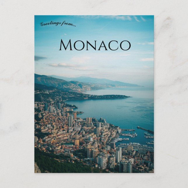 Cartão Postal A View of Monaco (Frente)
