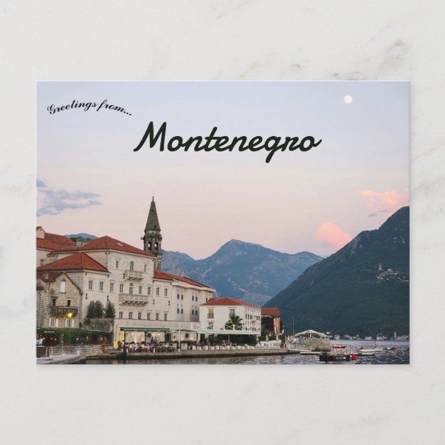 Cartão Postal A View of Perast Montenegro Postcard (Frente)