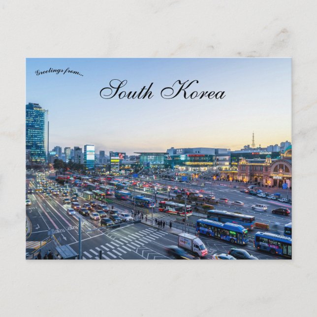 Cartão Postal A View of Seoul South Korea (Frente)