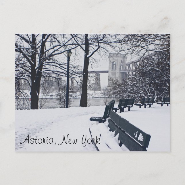 Cartão Postal A View of the Hellgate Bridge, Astoria NY (Frente)