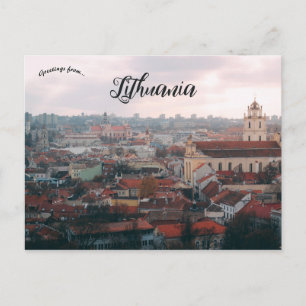 Cartão Postal A View of Vilnius Lituânia