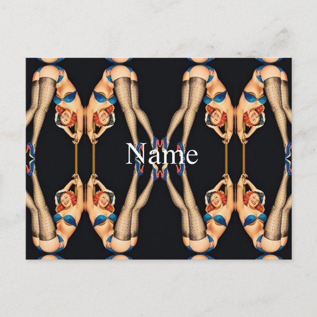 Cartão Postal A Vintage Acrobatic Pinups Thunder_Cove (Frente)