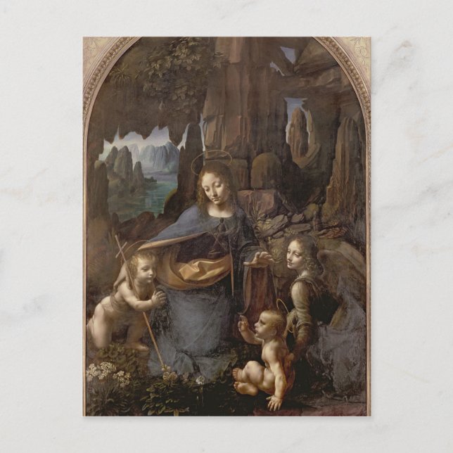 Cartão Postal A Virgem das Rochas, c.1508 (Frente)