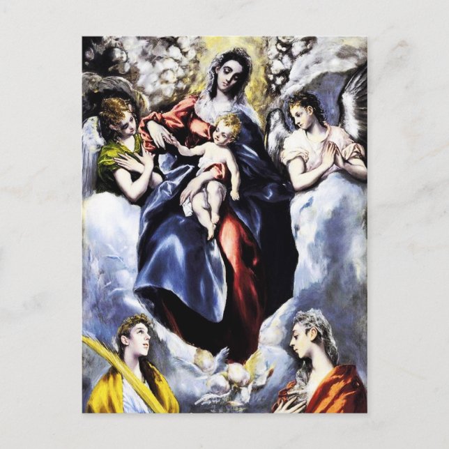 Cartão Postal A Virgem e o Menino com St. Martina Cartão-postal (Frente)