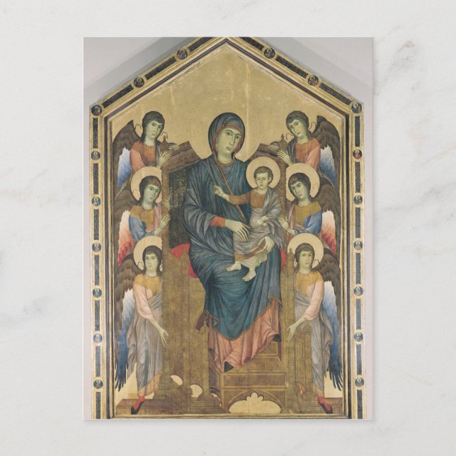 Cartão Postal A Virgem e o Menino em Majestade (Frente)