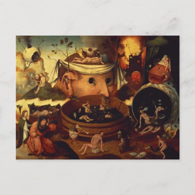 Cartão Postal A visão de Tondal por Hieronymous Bosch (Frente)