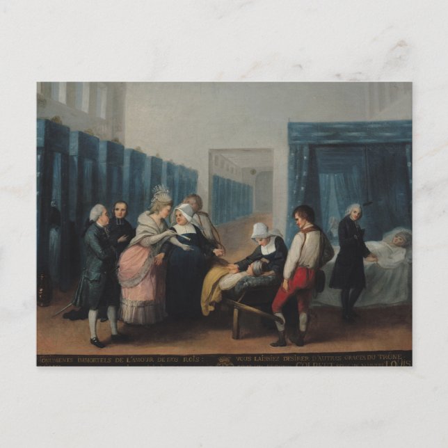 Cartão Postal A visita de Monsieur e Madame Necker (Frente)