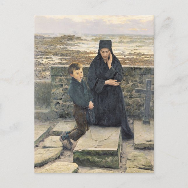 Cartão Postal A Viúva da Ile de Sein, 1880 (Frente)