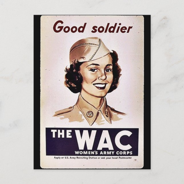 Cartão Postal A Wac Womens Army Corps (Frente)