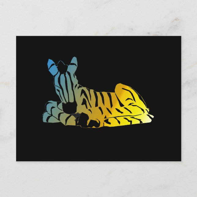 Cartão Postal "A zebra dormindo" (Frente)