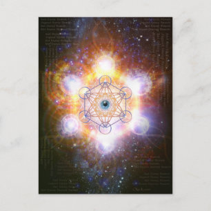 Cartão Postal "Aad Guray Nameh"-Mantra de Proteção-Merkaba