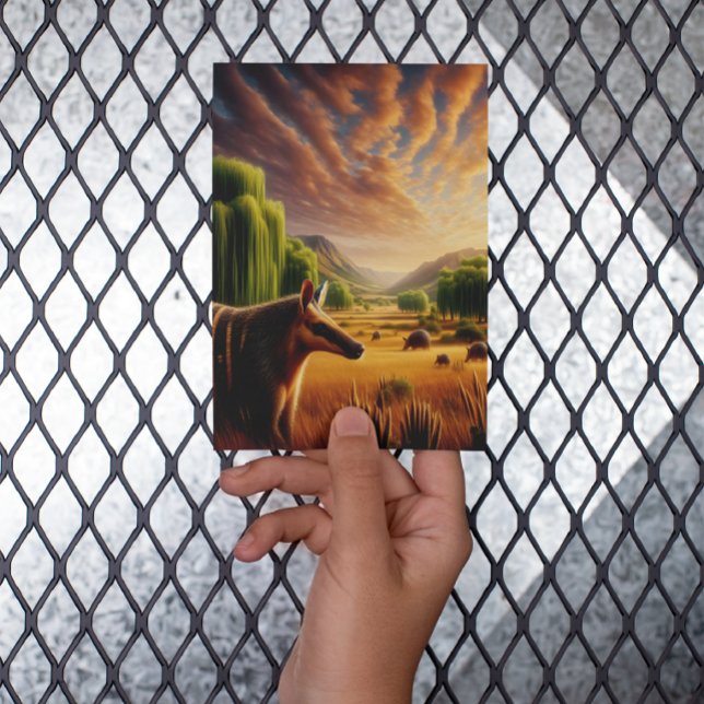 Cartão Postal Aardvark em Campo Ensolarado (Criador carregado)