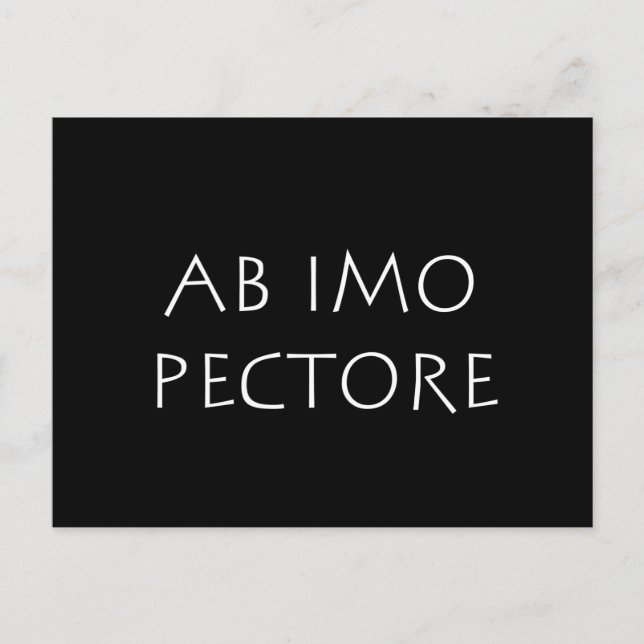 Cartão Postal Ab imo pectore (Frente)