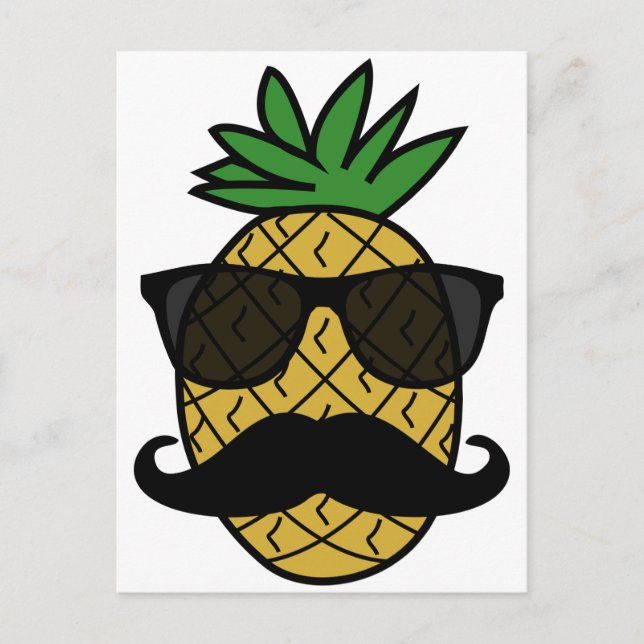Cartão Postal Abacaxi do hipster (Frente)