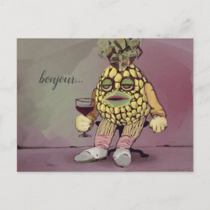 Cartão Postal abacaxi francês