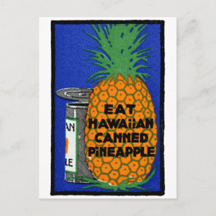 Cartão Postal Abacaxi havaiano vintage