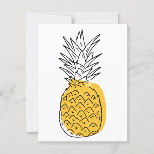 Cartão Postal Abacaxi minimalista