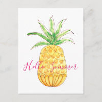 Abacaxi Tropical Aquarela Verão