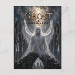 Cartão Postal Abadia Arruinada Fantasma Cinema Sombrio