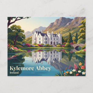 Cartão Postal Abadia de Kylemore Irlanda
