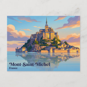 Cartão Postal Abadia de Mont-Saint-Michel França