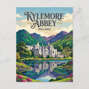 Cartão Postal Abadia Kylemore Irlanda