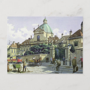 Cartão Postal Abaixo do Palácio de Belvedere, em Viena