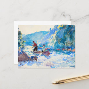 Cartão Postal Abaixo os Rapids de Frank Weston Benson
