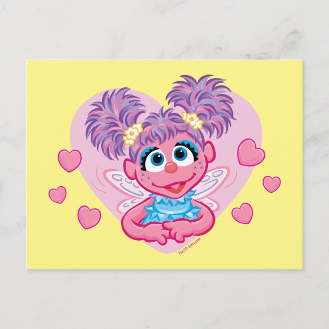 Cartão Postal Abby Cadabby Namorados Hearts Graphic (Frente)