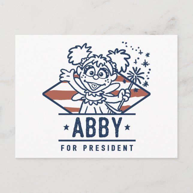 Cartão Postal Abby Para Presidente (Frente)