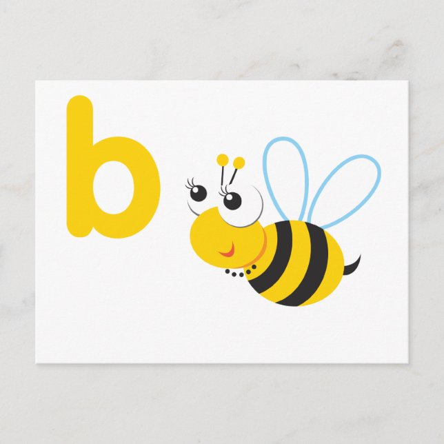 Cartão Postal ABC Animals Betty Bee (Frente)