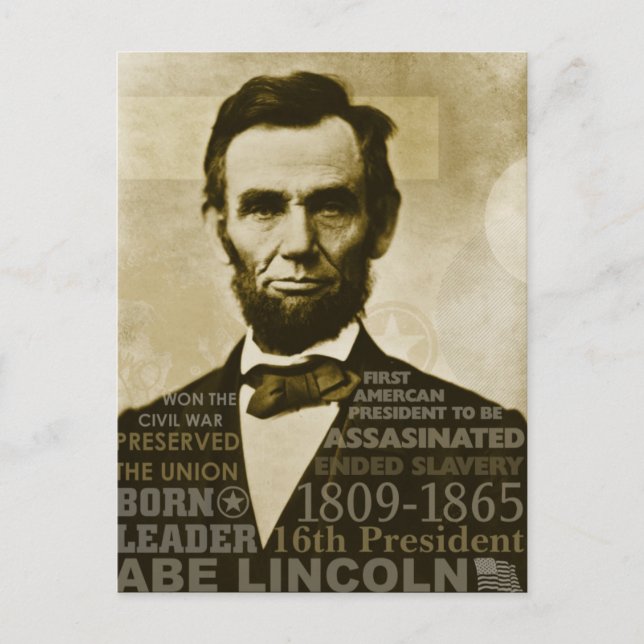 Cartão Postal Abe Lincoln (Frente)