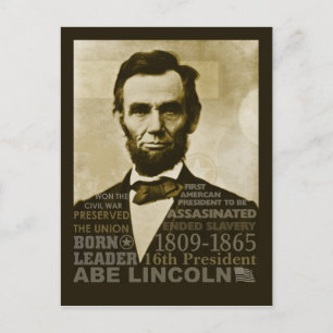 Cartão Postal Abe Lincoln