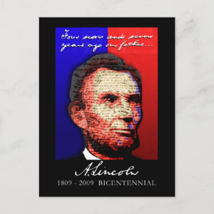 Cartão Postal Abe Lincoln - Bicentenário