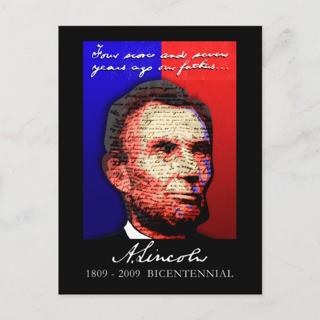 Cartão Postal Abe Lincoln - Bicentenário (Frente)