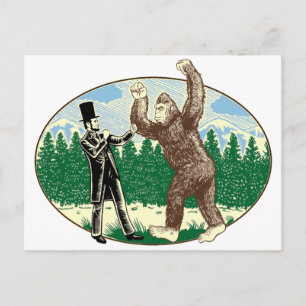 Cartão Postal ABE LINCOLN: SASQUATCH HUNTER - Logotipo Bigfoot e