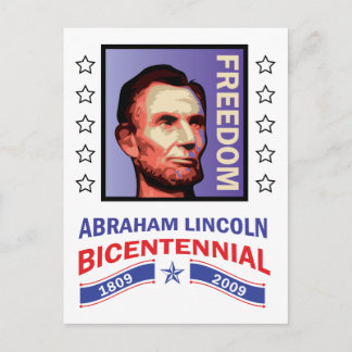 Cartão Postal Abe Lincoln - Selo bicentenário