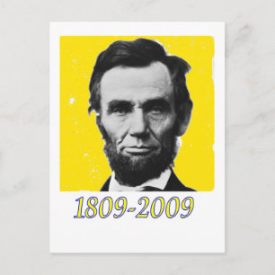 Cartão Postal Abe Lincoln YELLOW 1809 2009