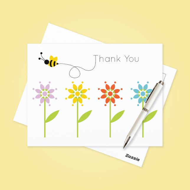 Cartão Postal Abeja Feliz Obrigada (Criador carregado)