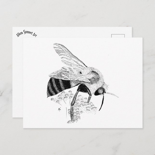 Cartão Postal Abelha (Frente/Verso)