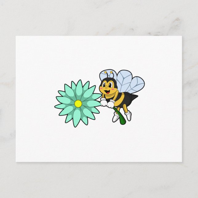 Cartão Postal Abelha com Flor.PNG (Frente)