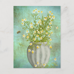 Cartão Postal Abelhas e Camomiles