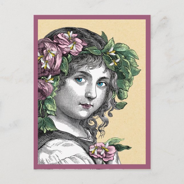 Cartão Postal Abelhas e Rosas de mel (Frente)