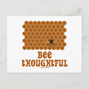 Cartão Postal Abelhas Pensadas (Abelhas Em Fundo Honeycomb)