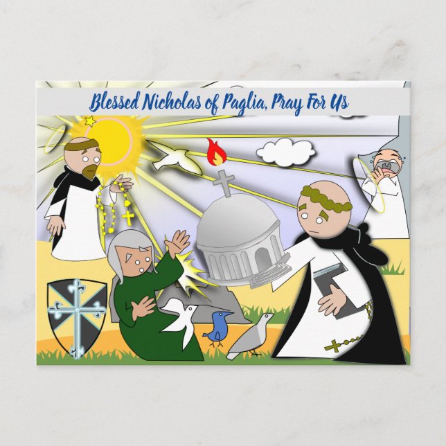 Cartão Postal Abençoado Nicolau de Paglia (Frente)