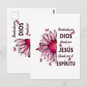 Cartão Postal Abençoado por Deus Amado por Jesus