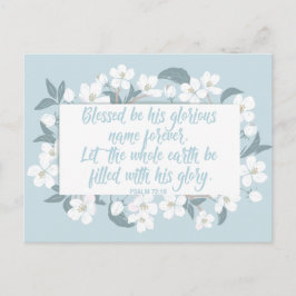 Cartão Postal Abençoado Seja Seu Nome Salm Christian Verso Bonit