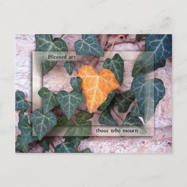 Cartão Postal Abençoados são aqueles que lamentam (Frente)