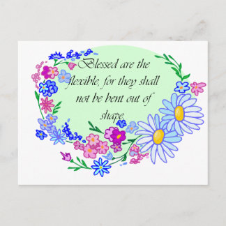 Cartão Postal Abençoados são os Flexíveis